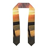 【Aufmerksames Geschenk】 Diese Lonely Bench Sonnenuntergang Druck Unisex Graduierungsschärpe ist ein ideales Geschenk für Ihre Lieben, einschließlich Söhne, Töchter, Freunde und Geschwister. Verleiht Ihrem besonderen Tag einen Hauch von Ehre und Stolz und ist somit ein unvergessliches Andenken.