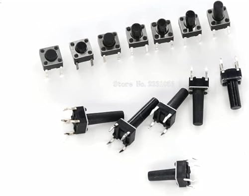Micro interruptor táctil de 4 pines botón pulsador de 6x6x4.3mm microswitch DIP pack de 100 4