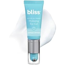 Bliss Eye Do All Things Eye Gel for Puffiness & Dark Circles, Cooling Rollerball Eye Cream with Caffeine & Peptides| Hydrates & Brightens & Depuffs Tired Looking Eyes, 0.7 fl oz