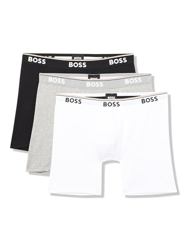 BOSS Men's 3-Pack Power Long Boxer Briefs