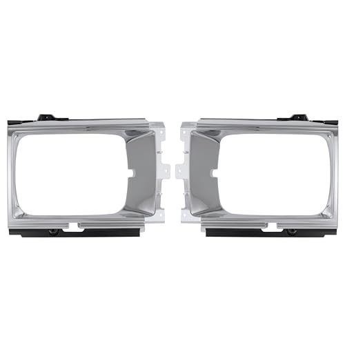 ALMULOO Pair Headlight Bezel Cover Door Compatible with 1984-1986 Toyota 4Runner SR5 Turbo Pickup Replacement for TO2513102 TO2512102 Plastic(ABS) Chrome+Painted Silvery+Black Left&Right by ALMULOO - Image 9
