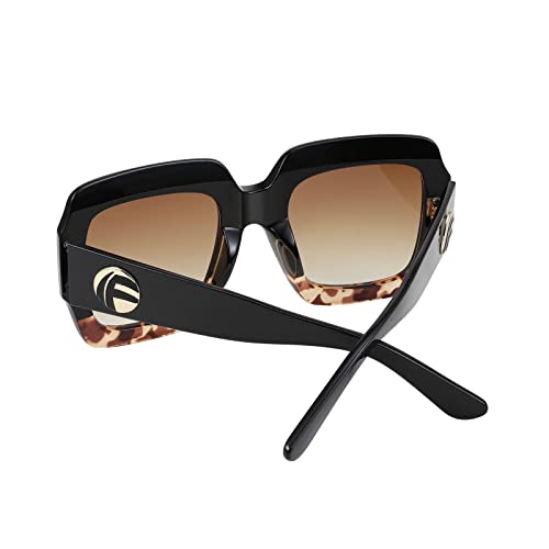 Feisedy Retro Trendy Square Sunglasses For Women Oversized Stylish Inspired Shades Vintage Desinger Sunglasses B2276 #TOP3