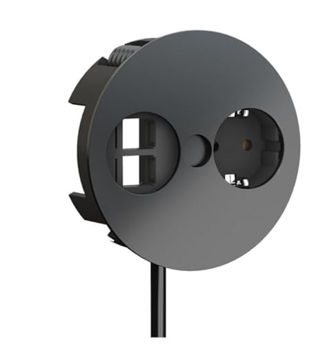 Preisvergleich Produktbild BACHMANN Twist 1x Schutzkontakt 2X Keystone, GST18 Stecker, schwarz, 0,2 m