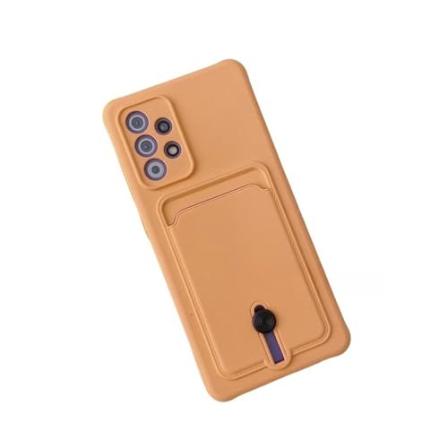Étui porte-carte Samsung Galaxy A33 A53 orange pour éviter de perdre ses cartes