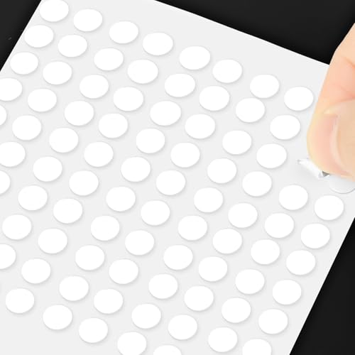 NUTKIT 300 Stück Doppelseitige Klebepunkte, Rund Doppelseitige Transparente Klebepads, Stark Klein Selbstklebende Klebepunkte, Abnehmbar Punkte Aufkleber für DIY Foto Ballon Heim Party Deko(Ø 6mm)