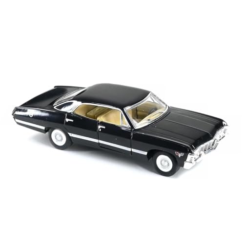 Kinsmart Jet Black 1967 Chevy Impala 4 Door Hardtop 1/43 O Scale Diecast Car by KiNSMART - Used condition - Image 3