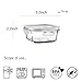 R.repad yay 2 Cup Square Glass Food Storage Containers, Small Square Storage Containers With Airtight Lids Leak-proof, BPA free 16oz Glass Meal Prep Bowls, Dishwasher, Microwave, Freezer Safe (White)