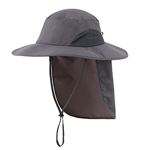 Chapeau de soleil homme UPF50+ Home Prefer gris en taille L/XL pour randonnée