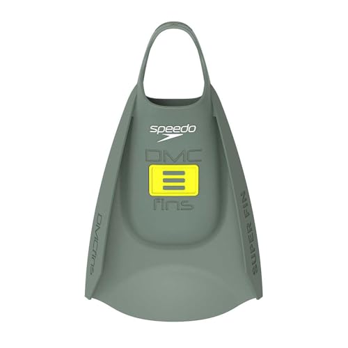 Speedo DMC Super Fin unisex per adulti | Fitness | Bodysurf | Body Boarding | Silicone | Easy-On | Costruzione premium, verde, XL