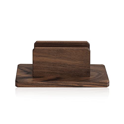 Bright Stone Vertical Laptop Stand,Walnut Wood Vertical Laptop Holder and MacBook Stand,Desk Setup,Desktop Organizer,Suitable for MacBook,Laptop,Books,Phone