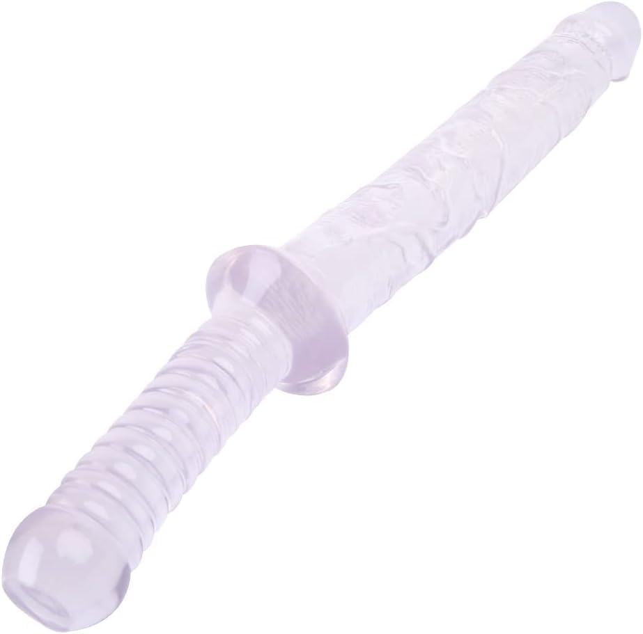 Long Handle Dildo Couples Adult Erotic Sex Toys Realistic Dildos 39CM (Color : Blue, Size : Transparent)
