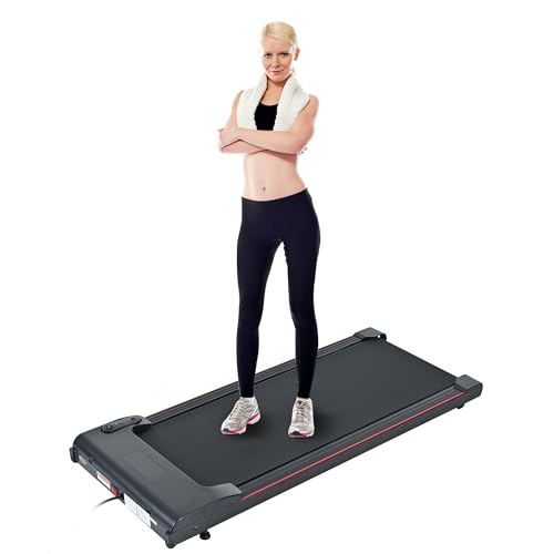 Walking Pad, 2.25HP Under Desk Treadmill for Home Office, 2 in 1 Treadmill for Walking Jogging and Running, 300 Lbs Capacity Portable Treadmill with Remote Control & LED Display
