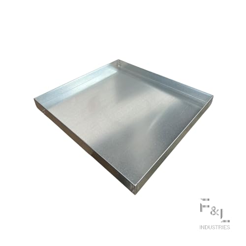 Heavy-Duty Galvanized Steel Drain Pan – Premium, Rust-Resistant HVAC Condensate Pan – Leak-Proof for Maximum Protection – Without Hole Options (22\" x 22\" x 2\") - Thumbnail 7