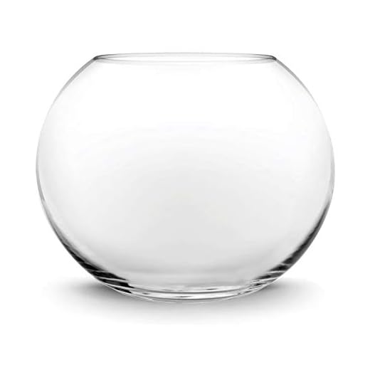 CYS EXCEL Glass Bubble Bowl (H-4.5" W-5.5", Approx. 1/4 Gal.) | Multiple Size Choices Fish Bowl Vase | Glass Round Bowl Terrarium | Globe Flower Vase Centerpiece