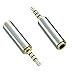 Josi Minea x 5 Pcs 2.5mm Male to 3.5mm Female Audio Adapter Converter Headphone Earphone Headset 3 Ring Jack - Stereo or Mono [ 5 Pack ]
