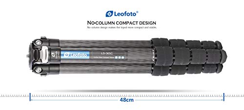 Leofoto Ls-365C Camo Cf Travel Tripod & Lh-40 Ball Head 5 Section Ranger Series Carbon Fiber #TOP5