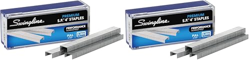 Swingline Staples, S.F. 4, Premium Staples for Desktop Staplers, 1/4" Length, 210/Strip, 5000/Box (35450) (Pack of 2)