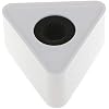ABS Injection Molding Triangular Shaped Interview Mic Microphone Flag Station Logo - White