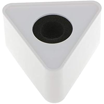 ABS Injection Molding Triangular Shaped Interview Mic Microphone Flag Station Logo - White