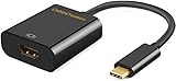 USB C to HDMI 4K @60Hz, CableCreation Type C (Compatible Thunderbolt 3) to HDMI Adapter, Compatible with MacBook Pro, iPad Pro, MacBook Air 20018, Surface Book 2, Dell XPS 13/15, Samsung S10, LG G5