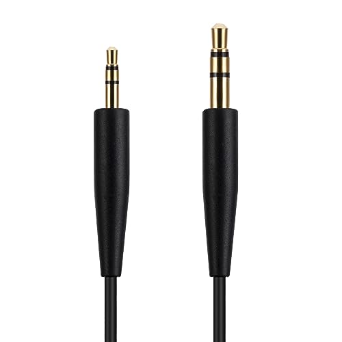 UNCLE LIGHT QC25 QC35 QC35 II QC45 OE2 OE2i Replacement Audio Cable, Compatible with Bose Headphones, 3.5mm to 2.5mm Male Stereo Jack Cord, 5 Ft (1.5 Meters), No Inline Mic & Control, Black