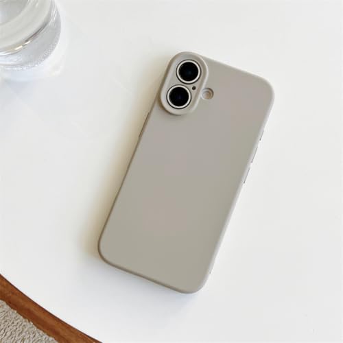 Coque iPhone 13 Pro Max en silicone liquide antichoc doublure microfibre anti-rayure gris
