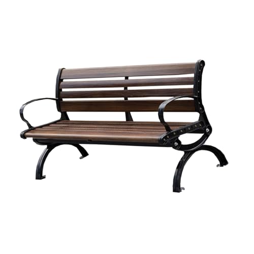 ZMTGLTG Banco De Parque De Fibra De Carbono, Banco con Respaldo De Hierro Forjado For Exterior, Asiento De Jardín Y Jardín Duradero.(150cm)
