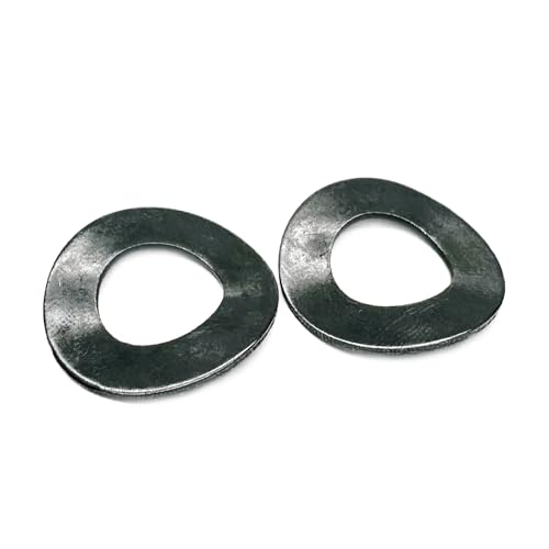 M10 Metric Wave Spring Washer,Carbon Steel Spring Wave Washer Gasket,Wave Spring Washers with Black Oxidized Finish for Screw Bolt(50Pcs)