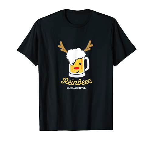 Reinbeer Funny Christmas Reindeer Beer Drinking Graphic Camiseta