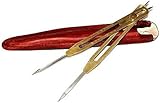 Solid Brass Proportional Divider Drawing Tool Scale Divider, 6 Inch W/Leather Case