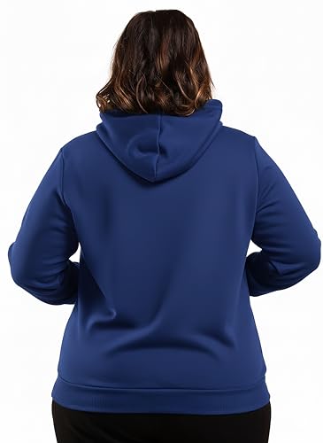 Image of Elite soul Women's Plus Size Zipper Hoodie | Front Zip Full Sleeve Hooded Sweatshirt | Casual Zipper Jacket | XL, 2XL, 3XL, 4XL, 5XL, 6XL