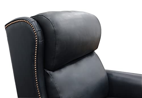Sillón reclinable piel azul con soporte lumbar miniatura 4