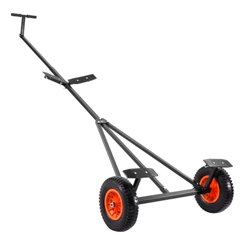 Happybuy Boat Trailer Dolly - 420lbs Capacity, Adjustable, with Pneumatic Tires & Anti-Slip Bracket for Kayaks, Motorboats & Fishing Boats