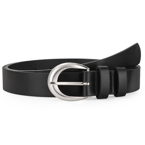 JASGOOD Women Leather Belt with Gold Buckle Fashion Women Belt Casual Leather Belt for Jeans Pants Dress