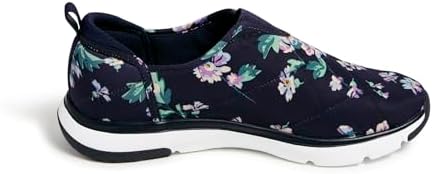 Vera Bradley Women's 2-Mile Slip-On Shoe Sneaker, Navy Garden, 8 | Image 2