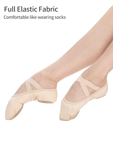 Dayrose Girls Ballet Shoes, Full Stretchy Ballet Slippers for Big Kids/Women3