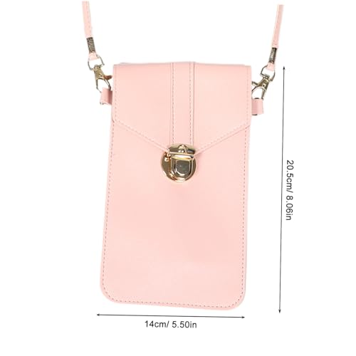 Angoily Mini Crossbody Purse for Women Compact Cardholder Wallet with Card Slots Versatile Shoulder Bag for Everyday Use Lightweight Small Wallet for Students and Essentials Pink2