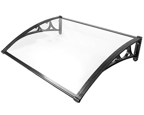 Toldo de aluminio para puertas de 60 x 60 cm, ancho ajustable de 60 a 180 cm, protección UV y resistente a la intemperie.