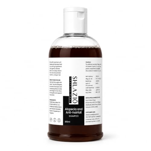 Image of Shlazio Professional Anti Hair Fall Shampoo for Alopecia | Strengthens Hair & Nourishes Scalp | 300 ml
