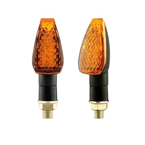Clignotants de moto 14 LED ambrés 12V 24V M10 feux signalisation orange