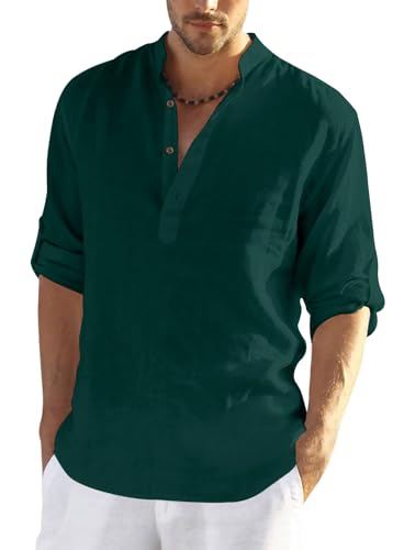 Image of FINIVO FASHION Men's Cotton Blend Solid Full Sleeve Combo Short Kurta Shirt, Regular Fit Solid Pattern Mandarin Collar Straight Kurta Shirt