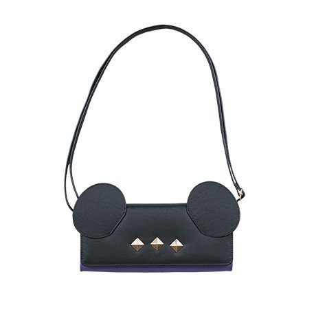Amazon.co.jp: ミッキー 風 スタッズ ポシェット ( 紫 パープル