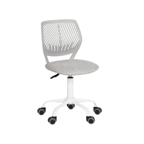 FurnitureR Sillas giratorias de Comedor, 1 Silla de Cocina, Silla Acolchada, Silla giratoria, cómoda Silla con Ruedas, Respaldo, Silla sin Brazos para Comedor, Sala de Estar, Gris Morandi