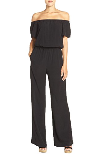 Mono corto de manga corta para mujer YALI negro talla S con cintura elástica cómoda
