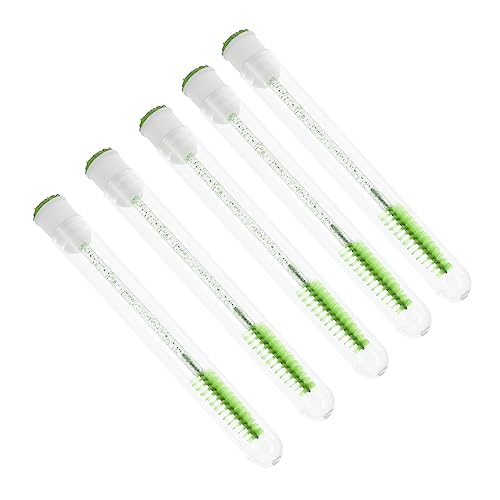 Gogogmee for Lashes 10pcs Tube Mascara Wand Green Lash Extension Brush Eyelash Comb Set