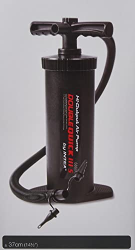 Intex Double Quick 3 S Hand Pumpe - Luftpumpe - 37 cm - Mit 3 Düsenaufsätze - Image 6