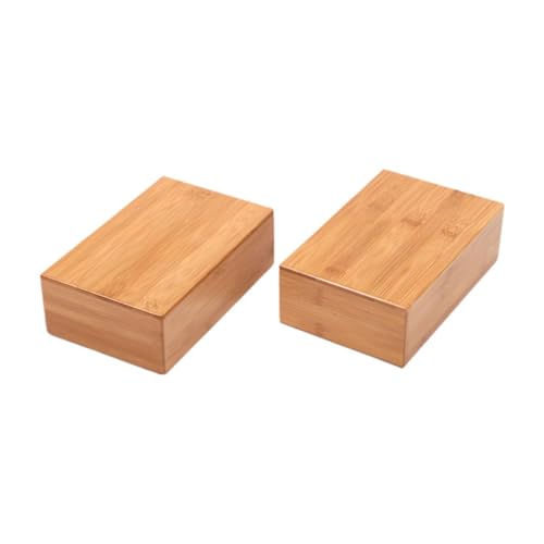 RNXRZANK 2 Pieces Bamboo Block Exercise Brick Lightweight Accessory Brick