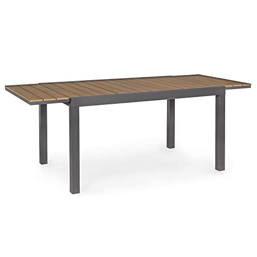 Decorspace Elias Table extensible en aluminium et polywood d'extérieur pour jardin 200 cm