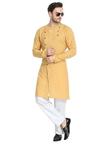 Image of Leriya Fashion Men's Slub Cotton pathan Suit Kurta