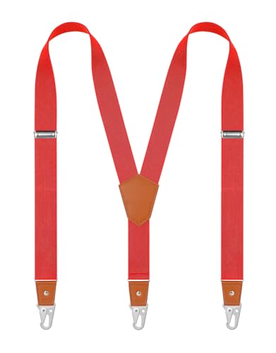 Image of Suspenders for Men Snap Hooks with 1.4 Inch Elastic Y-Back Adjustable